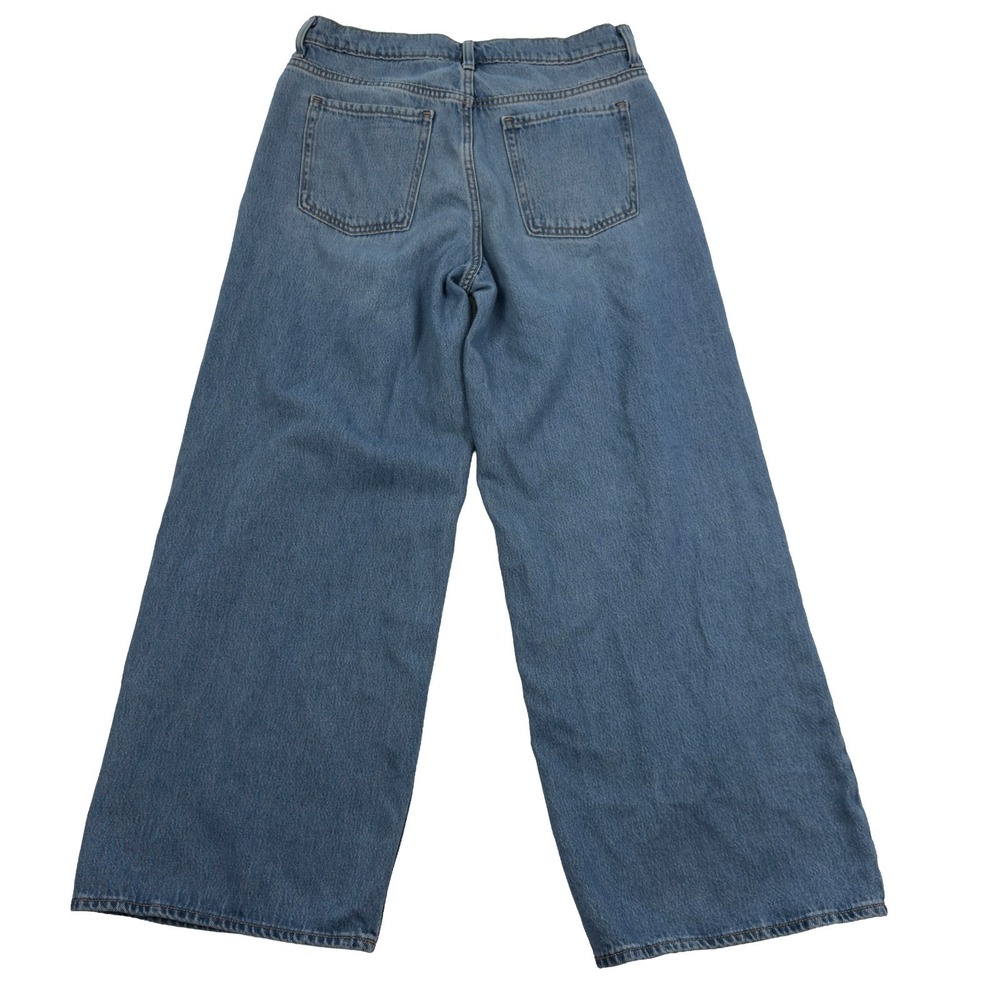 Old Navy Baggy Wide Leg Mid Rise Denim Jeans Womens Size 8 (31x29 Fit) - Picture 7 of 10